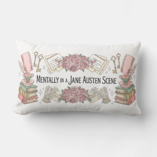 Almofada Lombar Travesseiro Fofo Jane Austen, Presente para Leitor