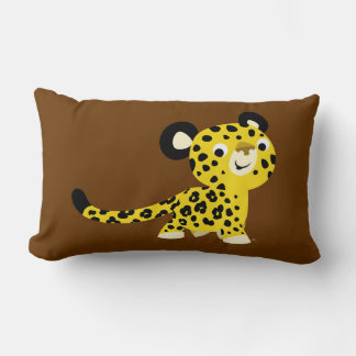 Almofada Lombar Travesseiro Leopardo amigável e cartoon