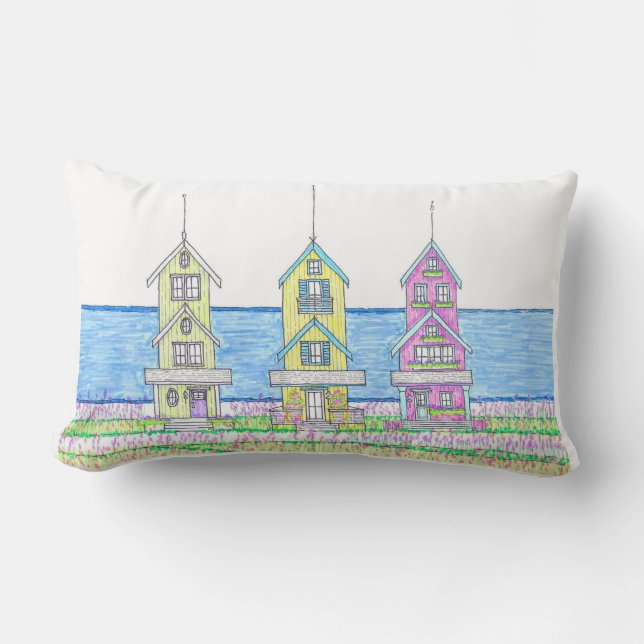 Almofada Lombar Travesseiro lombar amarelo Trio 2 (Frente)