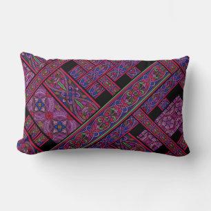 Almofada Lombar Travesseiro Lombar Aurora Violeta Diagonal