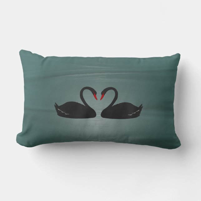 Almofada Lombar Travesseiro lombar Black Swans (Frente)
