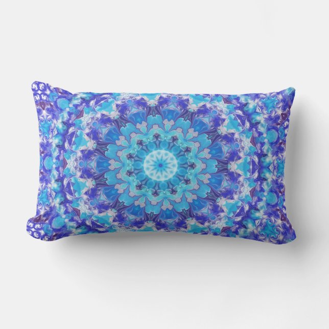 Almofada Lombar Travesseiro lombar Blue Mandala (Frente)