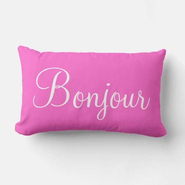 Almofada Lombar Travesseiro Lombar Bonjour Paris (Frente)