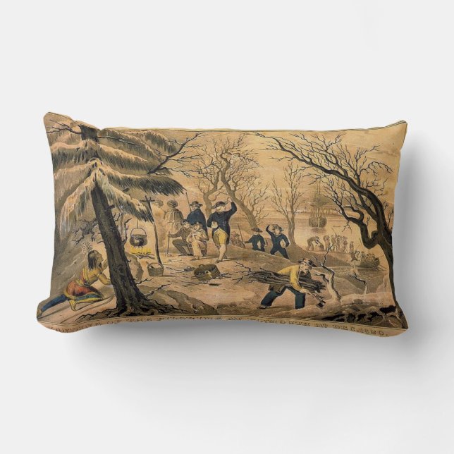 Almofada Lombar Travesseiro lombar da imagem do peregrino do (Frente)