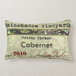 Almofada Lombar Travesseiro lombar de Cabernet dos vinhedos do