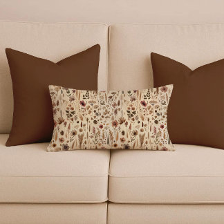 Almofada Lombar Travesseiro Lombar de Flor Prensada de Herbário Vi