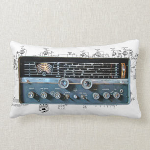 Almofada Lombar Travesseiro lombar de rádio Vintage Short Wave