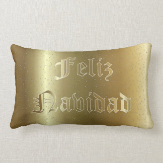 Almofada Lombar Travesseiro lombar dourado do Natal espanhol