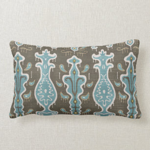 Almofada Lombar Travesseiro lombar Java Ikat Impressão, Brown & T
