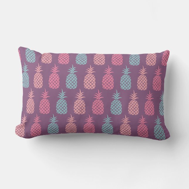 Almofada Lombar Travesseiro lombar Rainbow Pineapple (Frente)