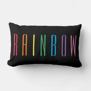 Almofada Lombar Travesseiro Lombar RAINBOW / Preto