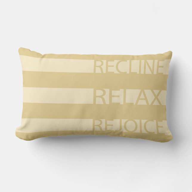 Almofada Lombar Travesseiro lombar "Recline, Relax, Rejoice" (Frente)