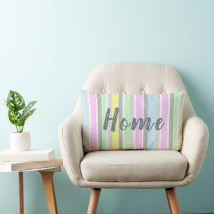 Almofada Lombar Travesseiro lombar Stripes do Pastel Residencial