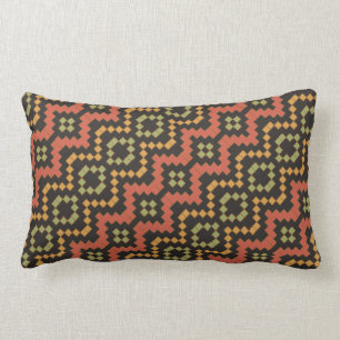 Almofada Lombar Travesseiro lombar tribal preto verde vermelho