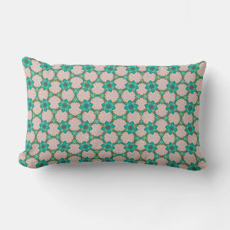 Almofada Lombar Travesseiro Longo Floral Verde Vintage