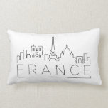 Almofada Lombar Travesseiro Lumbar do Skyline France<br><div class="desc">Celebre a cidade da França com este travesseiro lombar de decoração.</div>