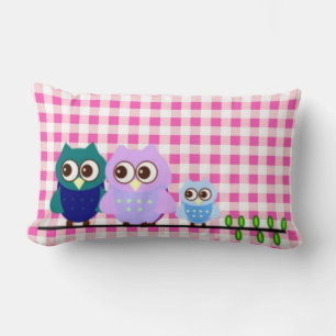 Almofada Lombar Travesseiro Mojo Americano da Família Owls