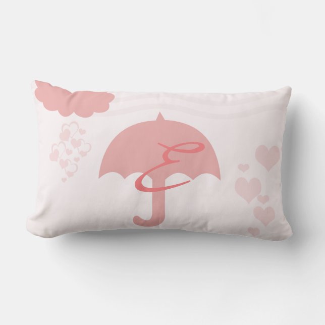 Almofada Lombar Travesseiro Monograma da Rain bonito Infantil (Frente)