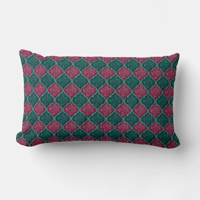 Almofada Lombar Travesseiro MQF Sequins-Plum-Jade-LUMBAR (Frente)