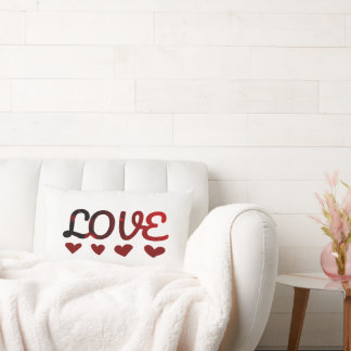 Almofada Lombar Travesseiro Namorados Cozy com Design Love