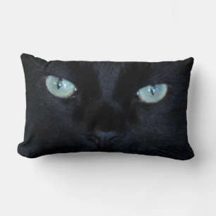 Almofada Lombar Travesseiro - Olhos Verdes do Gato Negro