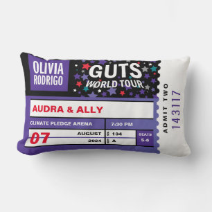 Almofada Lombar Travesseiro Olivia Rodrigo Ticket Stub