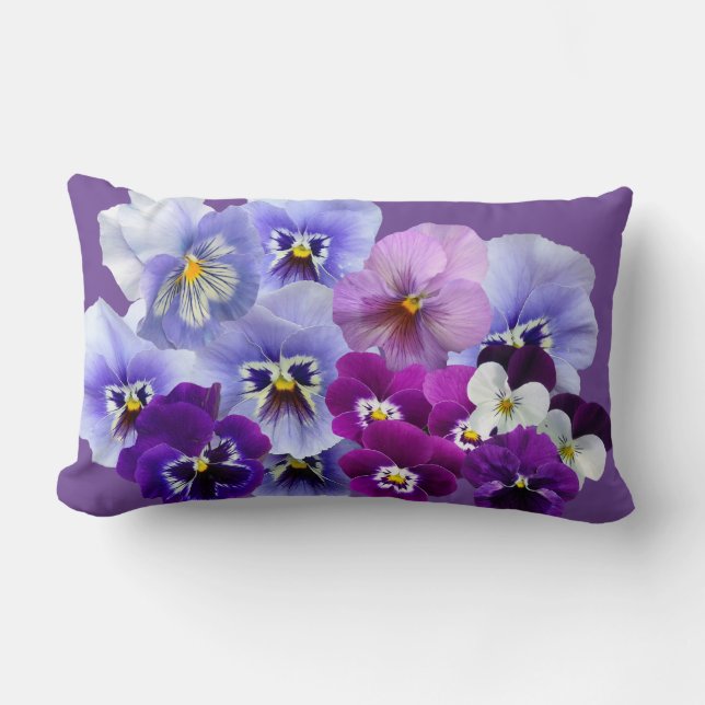 Almofada Lombar Travesseiro Pansy Roxo (Frente)