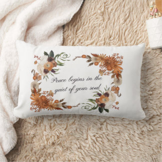 Almofada Lombar Travesseiro Paz Começa com Eu Amo Mamãe Verso