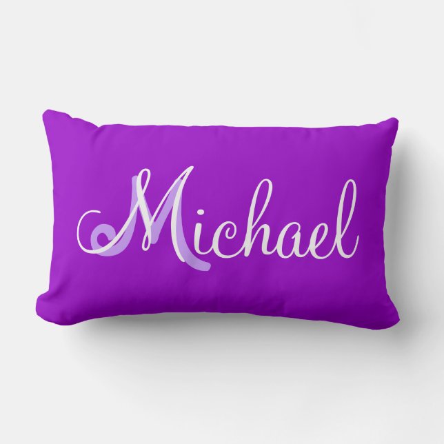 Almofada Lombar Travesseiro Personalizado Lumbar Michael Purple (Frente)