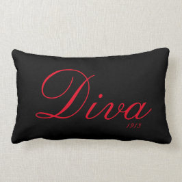 Almofada Lombar Travesseiro preto da diva 1913