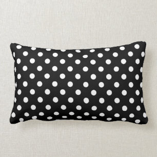 Almofada Lombar Travesseiro preto e branco das bolinhas