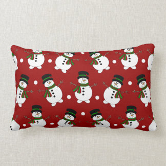 Almofada Lombar Travesseiro Red Snowman
