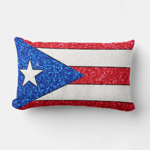 Almofada Lombar Travesseiro retangular de bandeira Porto Rico com 