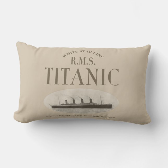Almofada Lombar Travesseiro RMS Titanic Ghost Ship Sepia Lumbar (1 (Frente)