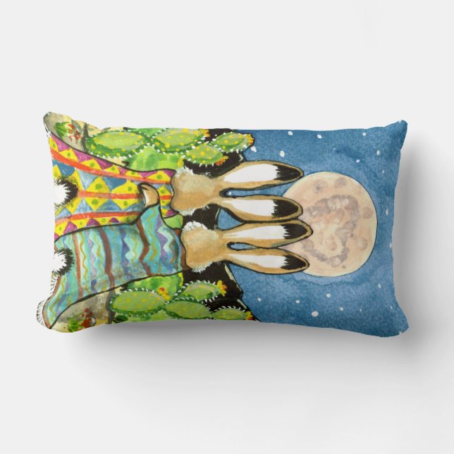 Almofada Lombar Travesseiro Romântico Sudoeste de Bunnies (Frente)