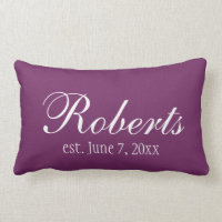 Travesseiro roxo personalizado do lance da ameixa