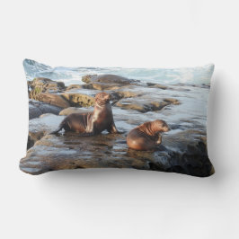 Almofada Lombar Travesseiro selvagem, leões marinhos da Califórnia