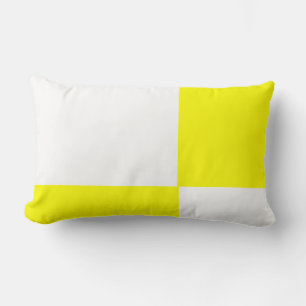Almofada Lombar travesseiro sólido amarelo brilhante e branco