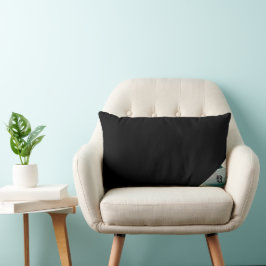 Almofada Lombar Travesseiro Trend Interior Decore Preto Verde