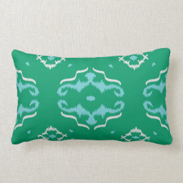 Almofada Lombar Travesseiro verde chique moderno do ikat de