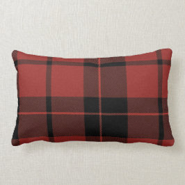 Almofada Lombar Travesseiro vermelho da xadrez louca