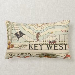 Almofada Lombar Travesseiro Vintage Cayo Hueso Lumbar