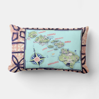 Almofada Lombar Travesseiro Vintage Hawaii