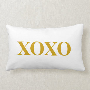 Almofada Lombar Travesseiro - xoxo Dourado