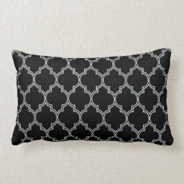 Almofada Lombar Travesseiros brancos de Quatrefoil e cinzentos
