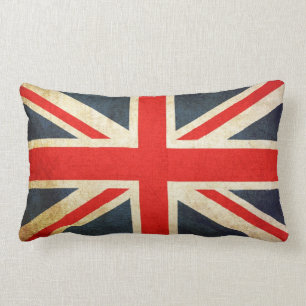 Almofada Lombar Travesseiros BRITÂNICOS da bandeira do vintage