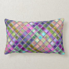 Almofada Lombar Travesseiros coloridos da arte do mosaico