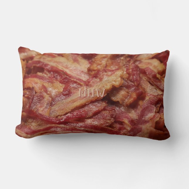 Almofada Lombar Travesseiros decorativos BACON de monograma person (Frente)