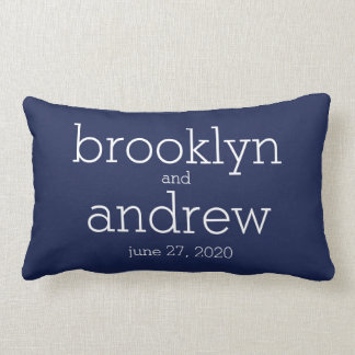 Almofada Lombar Travesseiros Marinho Azul Moderno de Casamento Mon