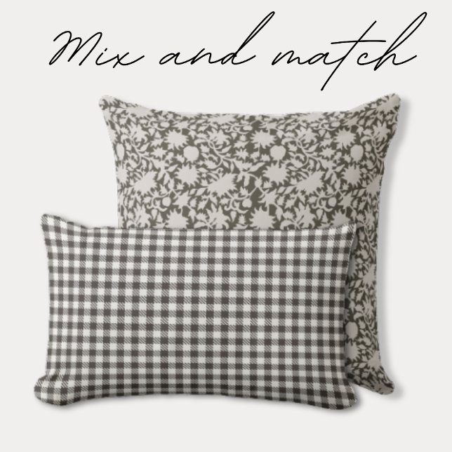 Almofada Lombar Trendy Checkered Olive (Criador carregado)